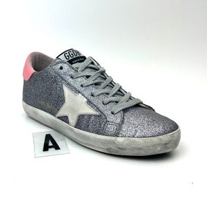 GOLDEN GOOSE Glitter Superstar Lace-Up sneaker sz 5
